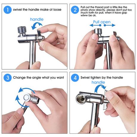 Chenshia Brass Shower Head Extension Arm Adjustable G1/2 Swivel Chrome Pipe