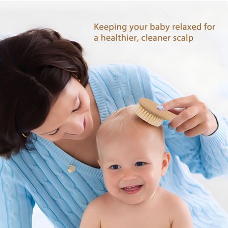 Soft Bristle Bamboo Baby Hairbrush