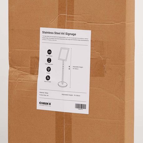 Chenshia Adjustable Floor Standing A4 Sign Holder Signage