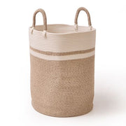 Laundry Hamper - Woven Cotton Jute Basket
