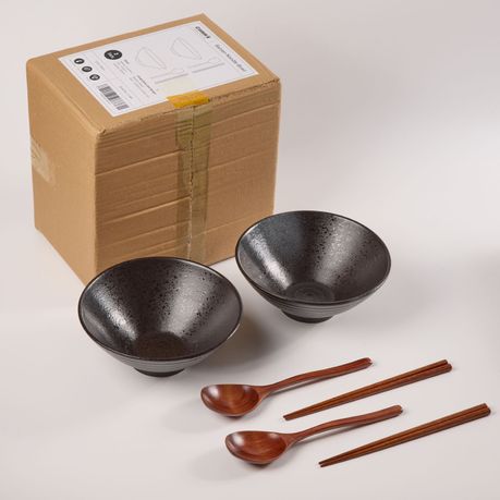 20cm Ceramic Ramen Bowl - 2 Pack