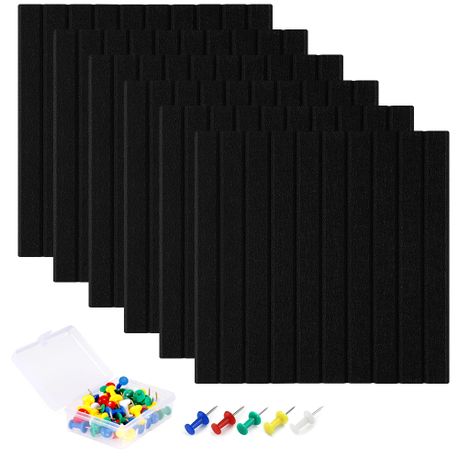6-Pack Self-Adhesive Cork Board  Push Pin Display Board Set