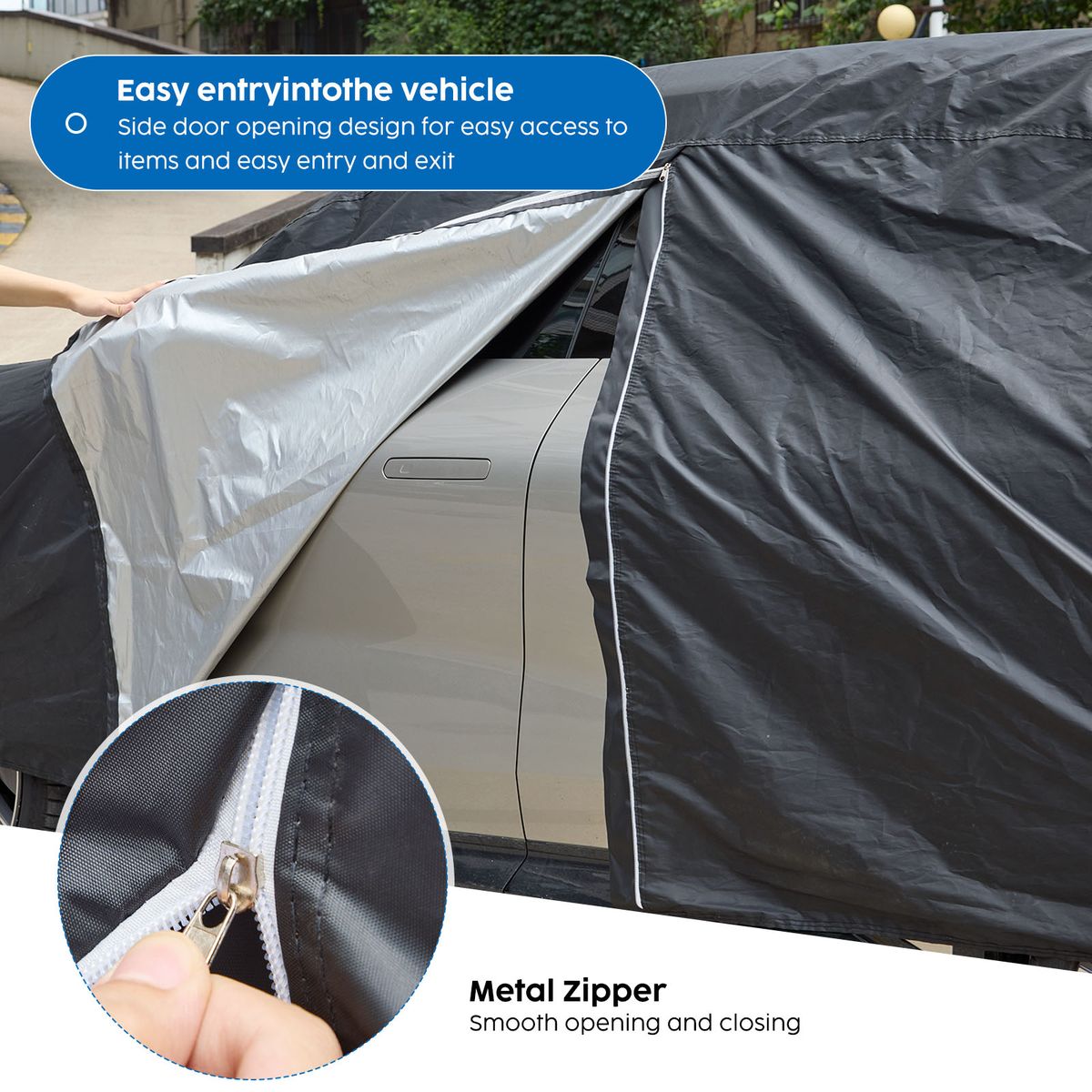 Waterproof Heavy-Duty Car Cover All-Weather Oxford Sun UV Protection