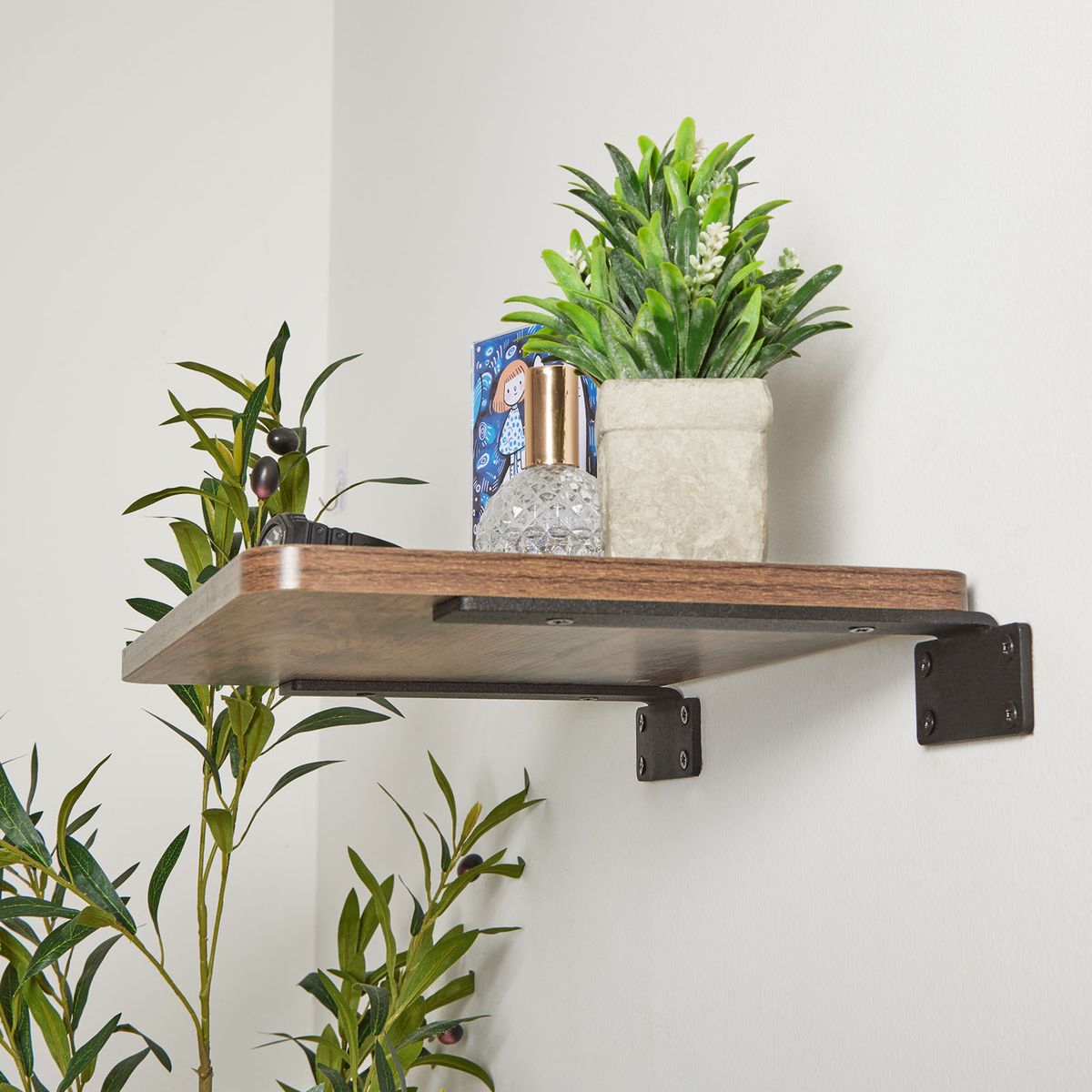 Heavy Duty Floating Shelf Brackets Metal Wall Mount Pack - 6 Pack