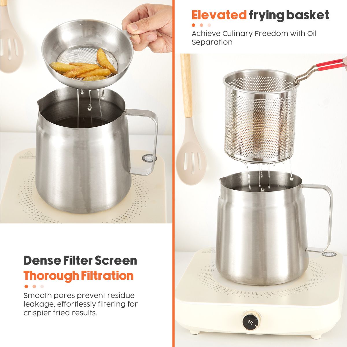 2L Stainless Steel Deep Fryer Pot