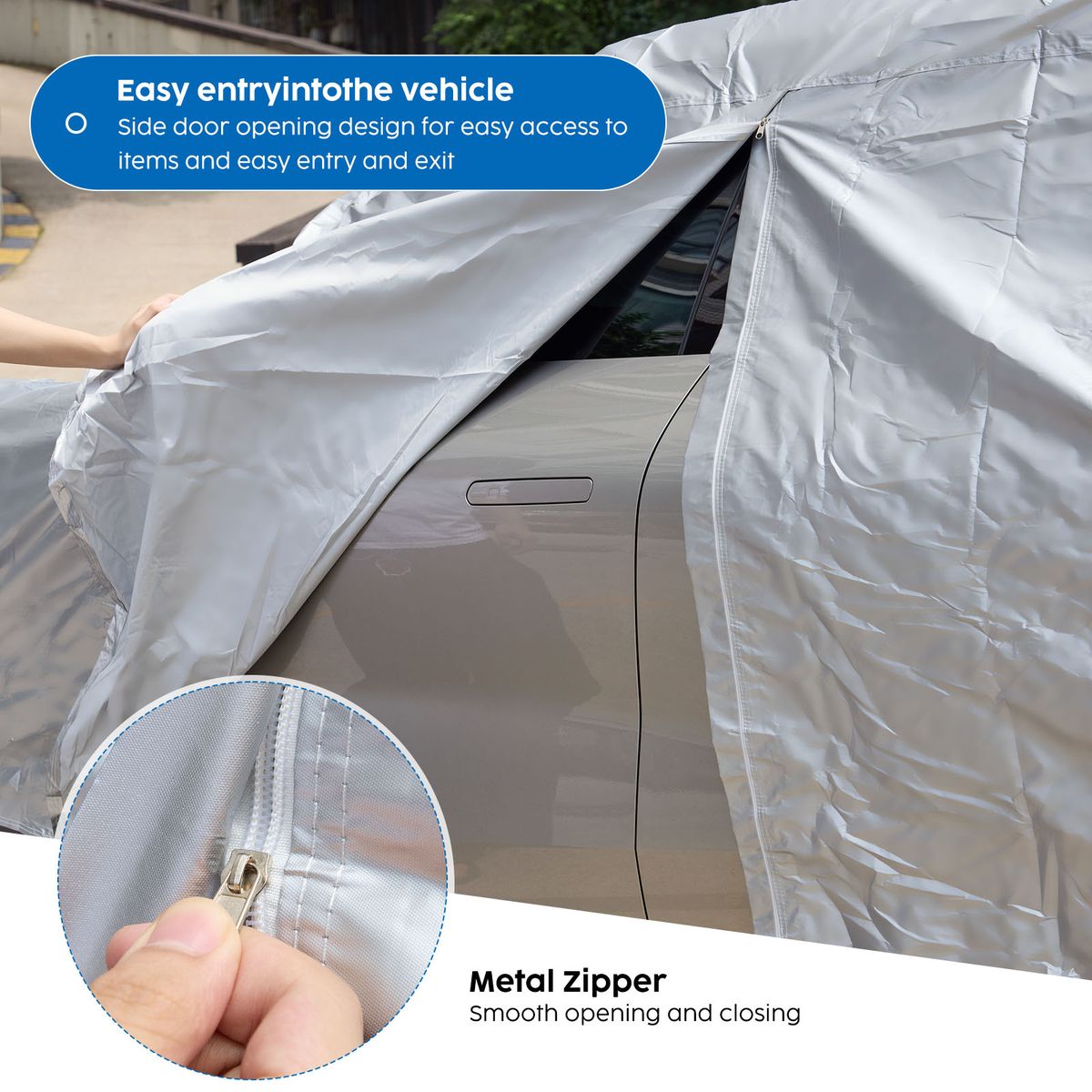 Waterproof Heavy-Duty Car Cover All-Weather Oxford Sun UV Protection