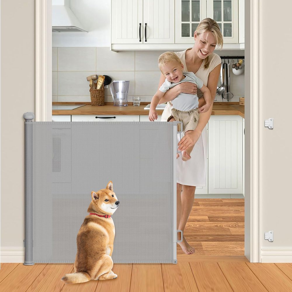 Extra-Wide Retractable Baby and Pet Safety Gate