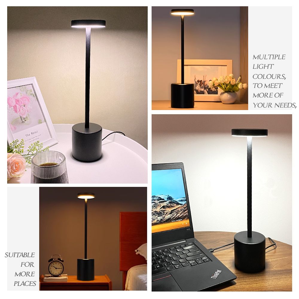 Rechargeable Bedside Lamp Cordless Desk Lamp LED Reading Lamp
