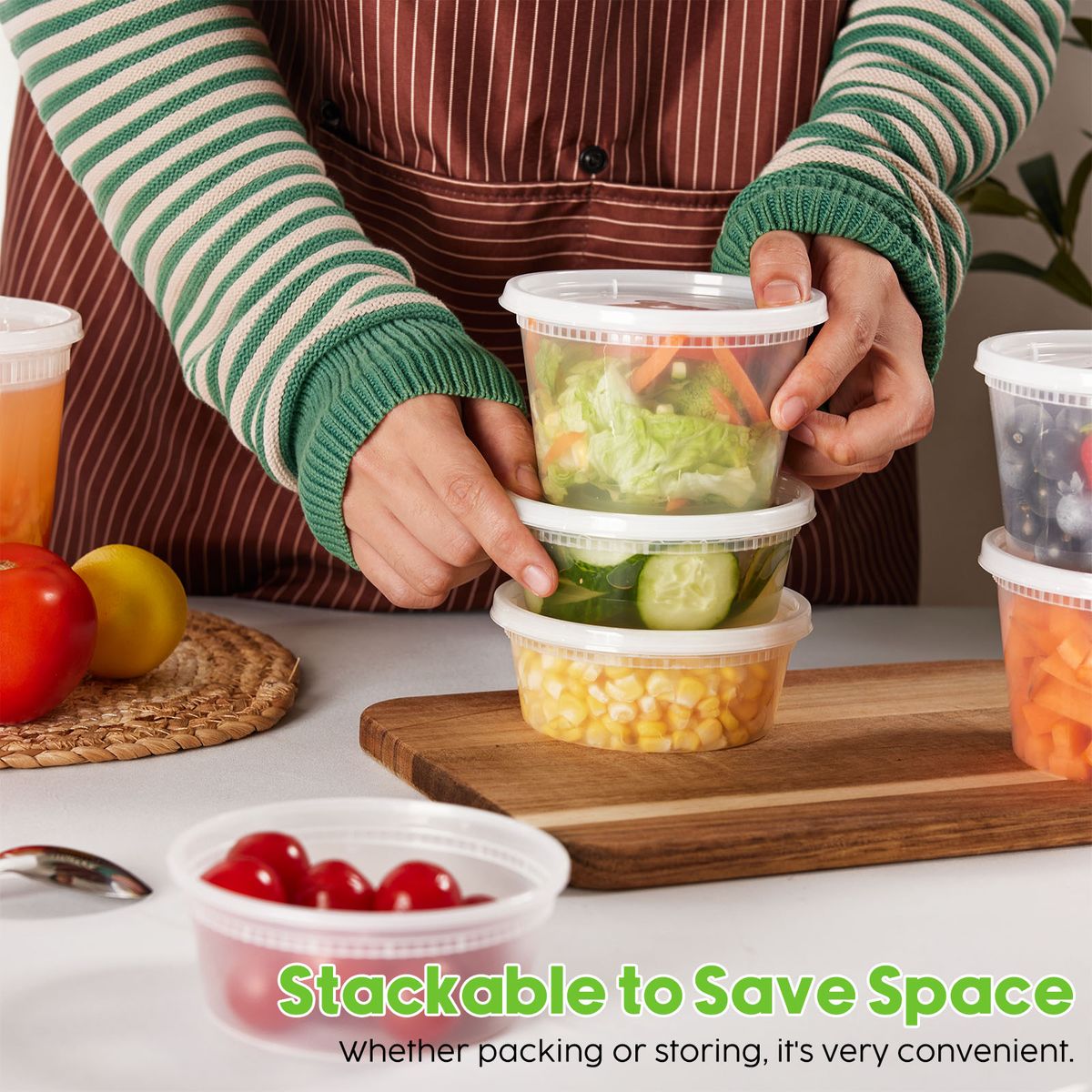 60 Pack Leak-Proof Deli Airtight Food Storage Containers BPA Free