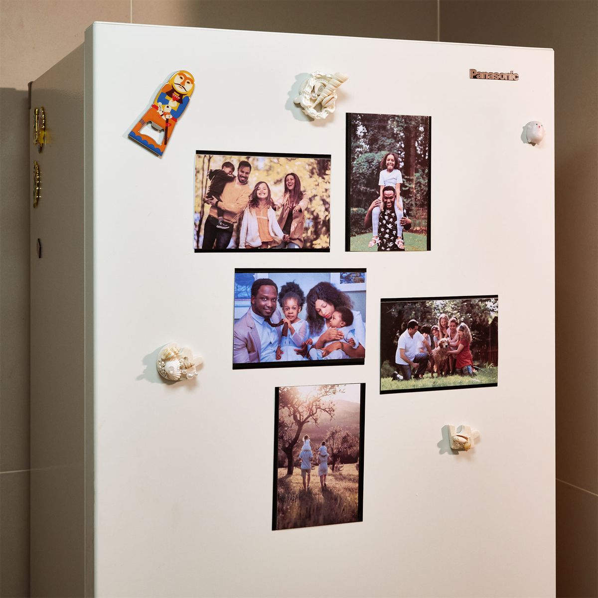 Chenshia 5pcs Magnetic Picture Frames Photo Frame Pockets for fridge locker