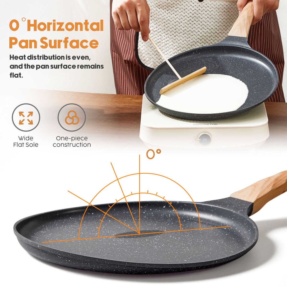 Chenshia 28cm Non-Stick Frying Pan - Pancake & Crepe Pan