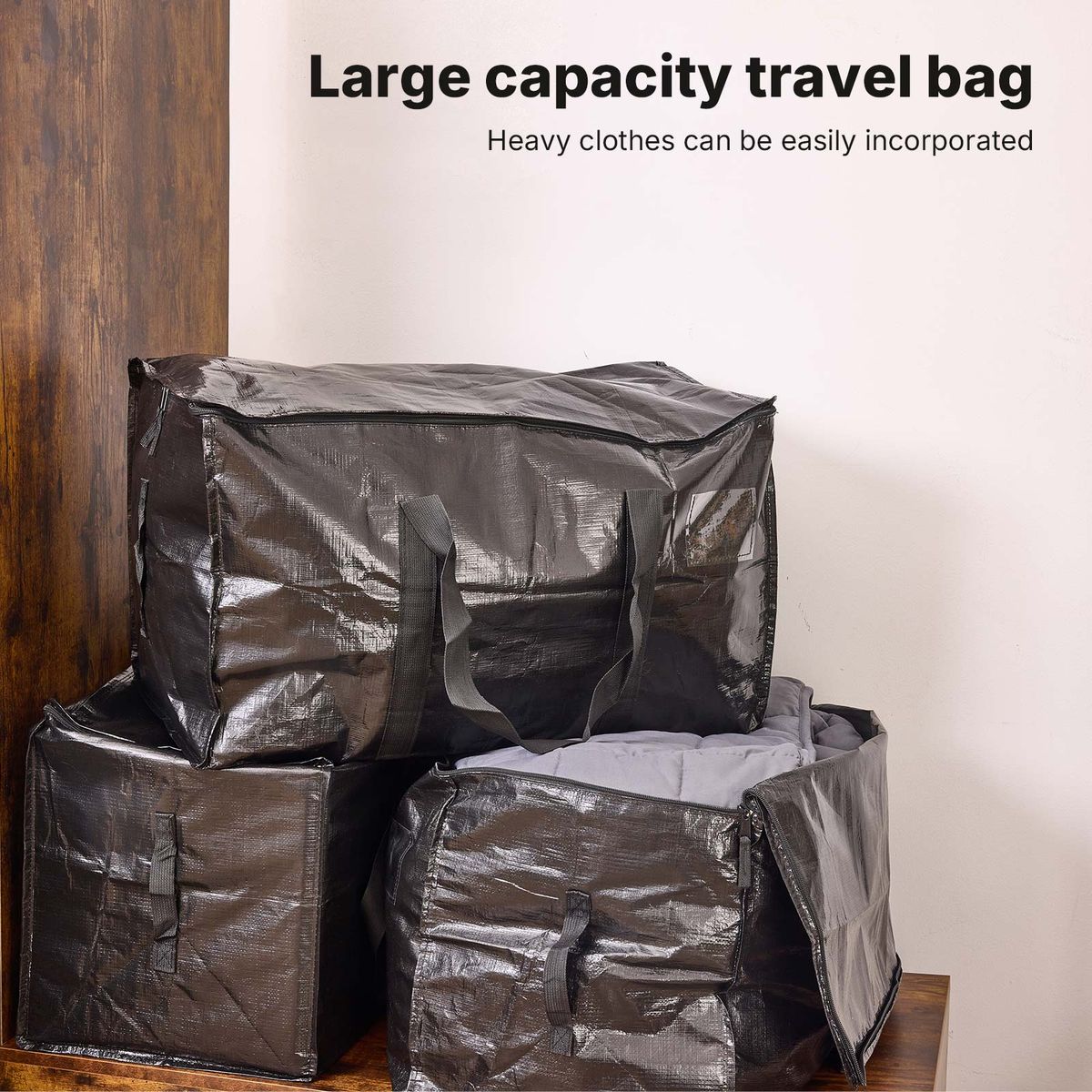 Heavy Duty Moving Bags Waterproof Clothes Storage Bag - 4 Pack