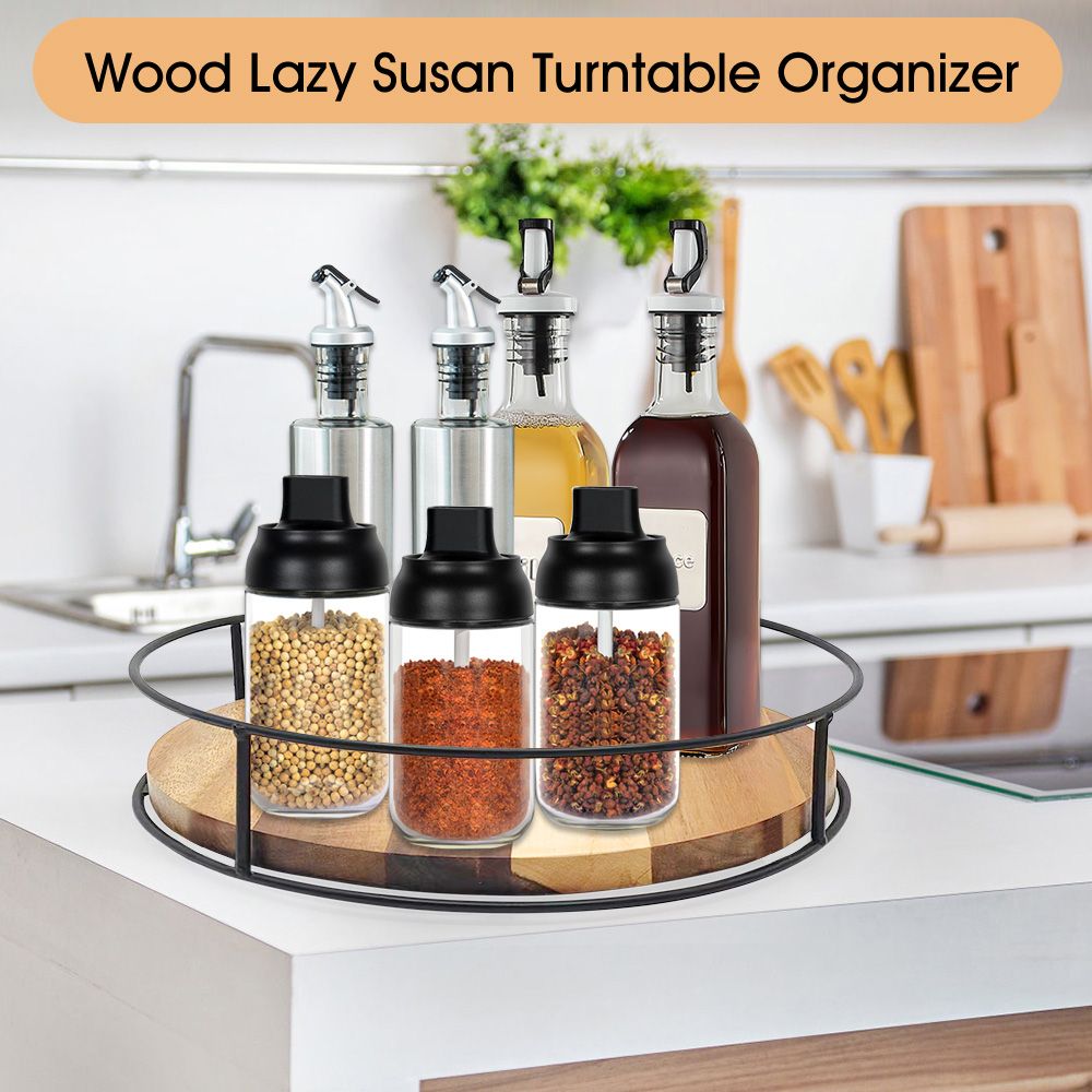 Acacia Wood Countertop Storage Organizer
