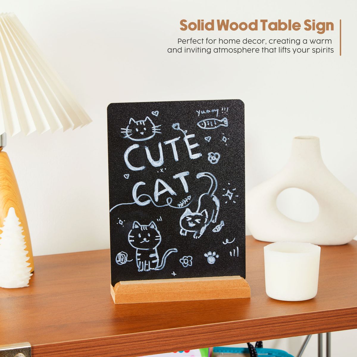 Chenshia 5pc Mini Chalkboard Signs - Food Menu Stands