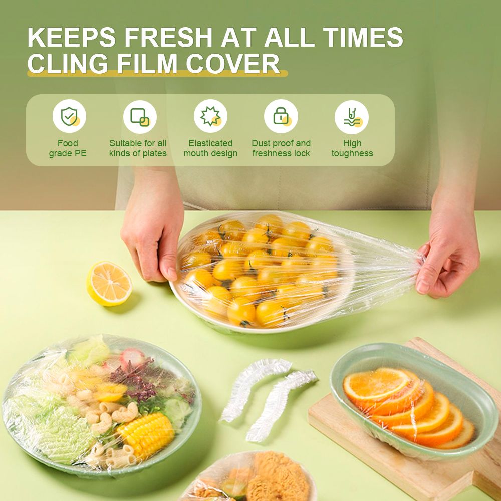 100pcs Reusable Food Storage Bowl Covers Set