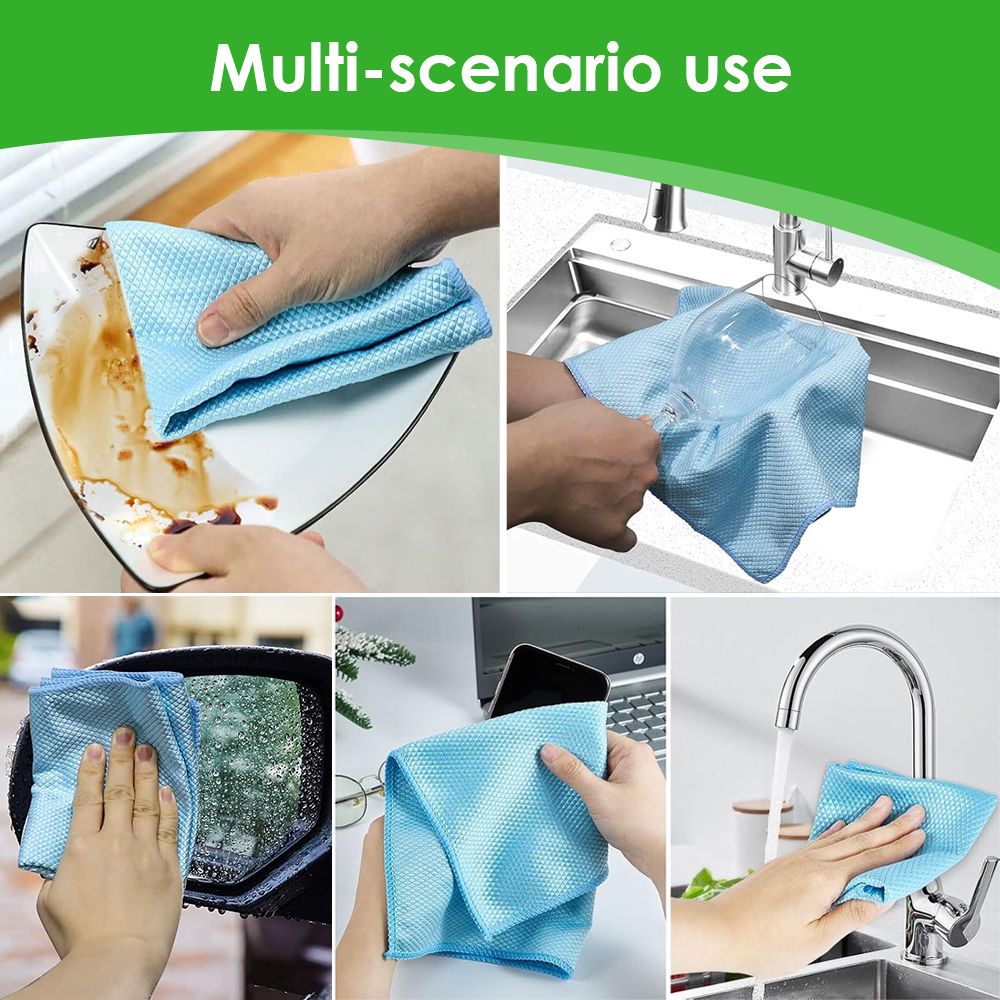 6-Pack Microfibre Glass Polishing Towels