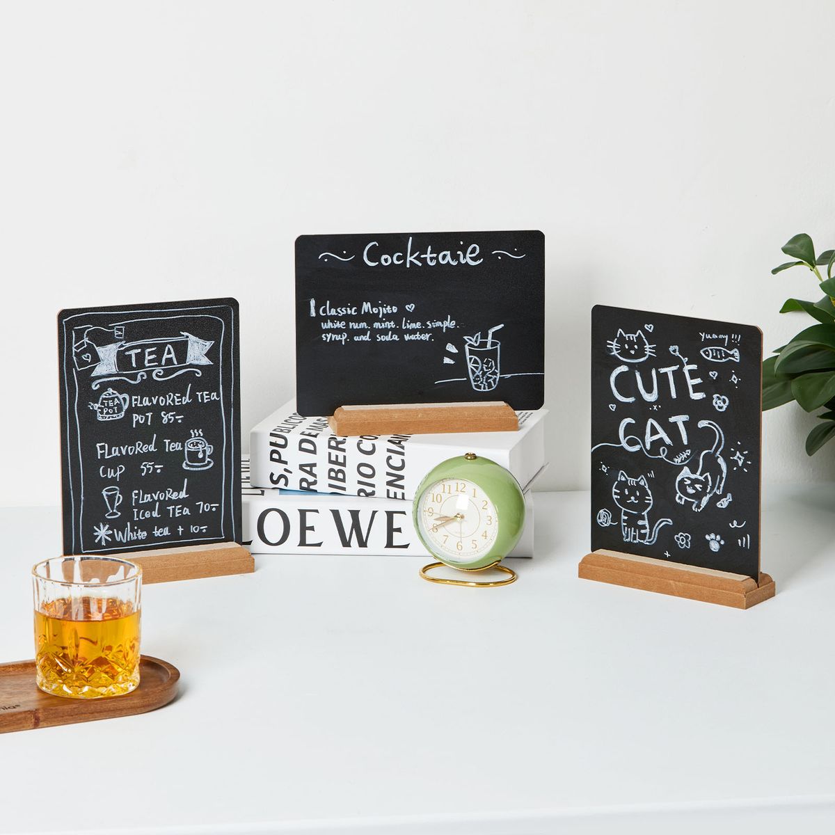 Chenshia 5pc Mini Chalkboard Signs - Food Menu Stands