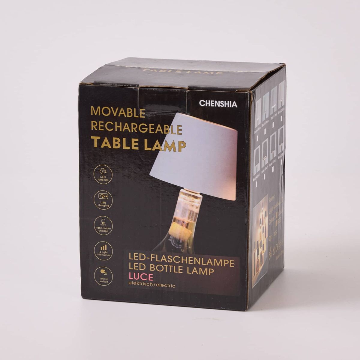 Wireless Bottle Lamp Touch Dimming LED Bar Light Rechargeable Table Lamp