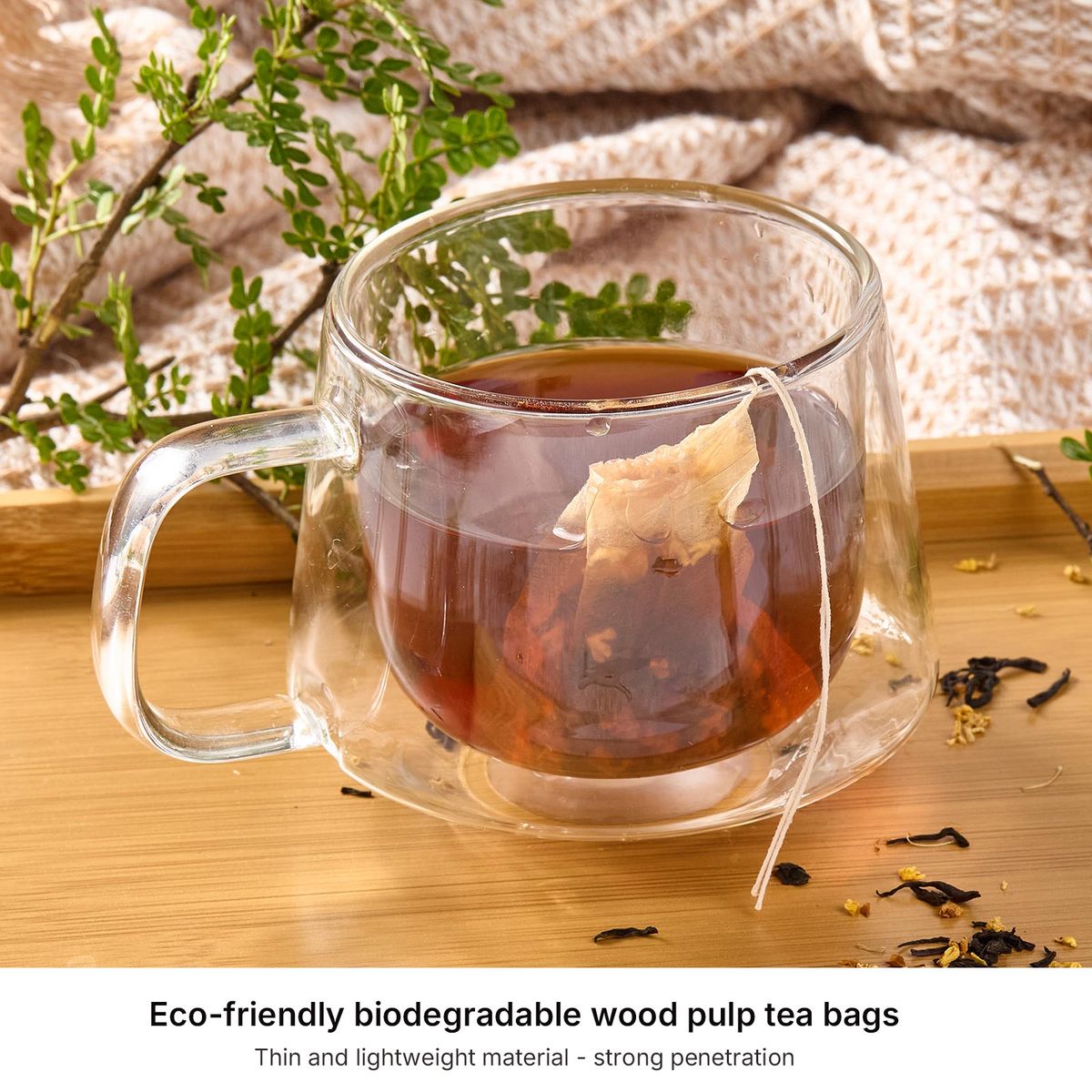 100 Pcs Disposable Tea Filter Bags