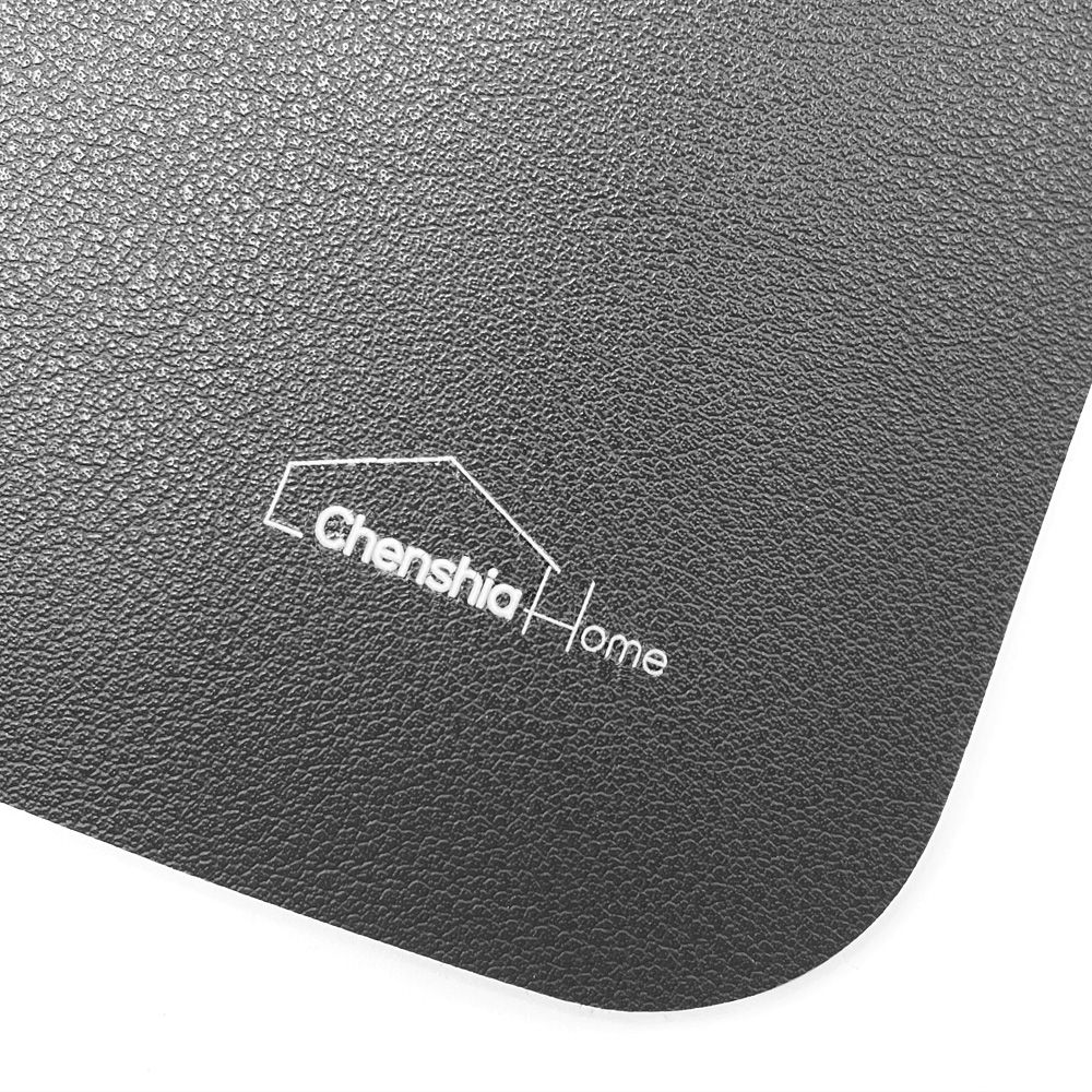Leather Desk Pad Large Portable Desk Mat - Charcoal