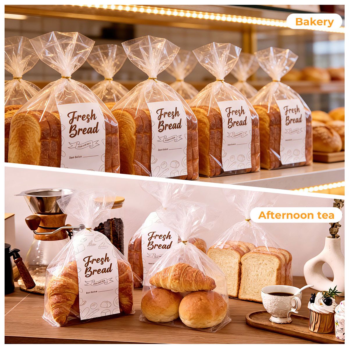 100pcs toast bread bag