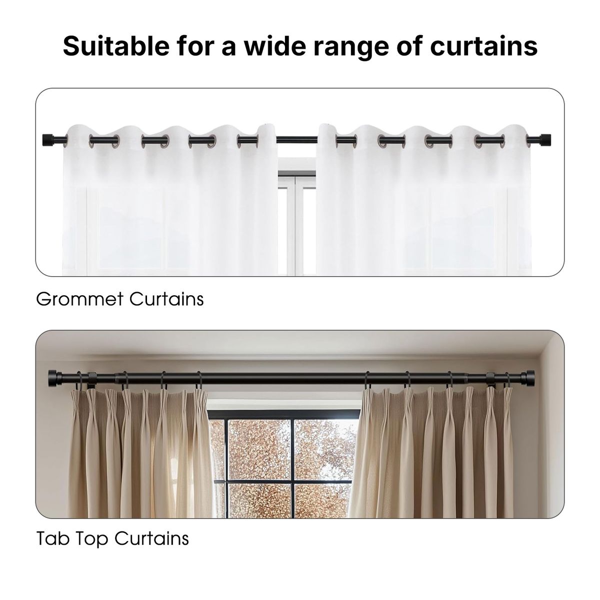 Heavy Duty Steel Curtain Rod