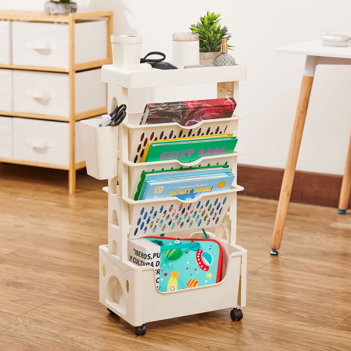 5-Tier Storage Rack Mobile Organiser Trolley Utility Cart