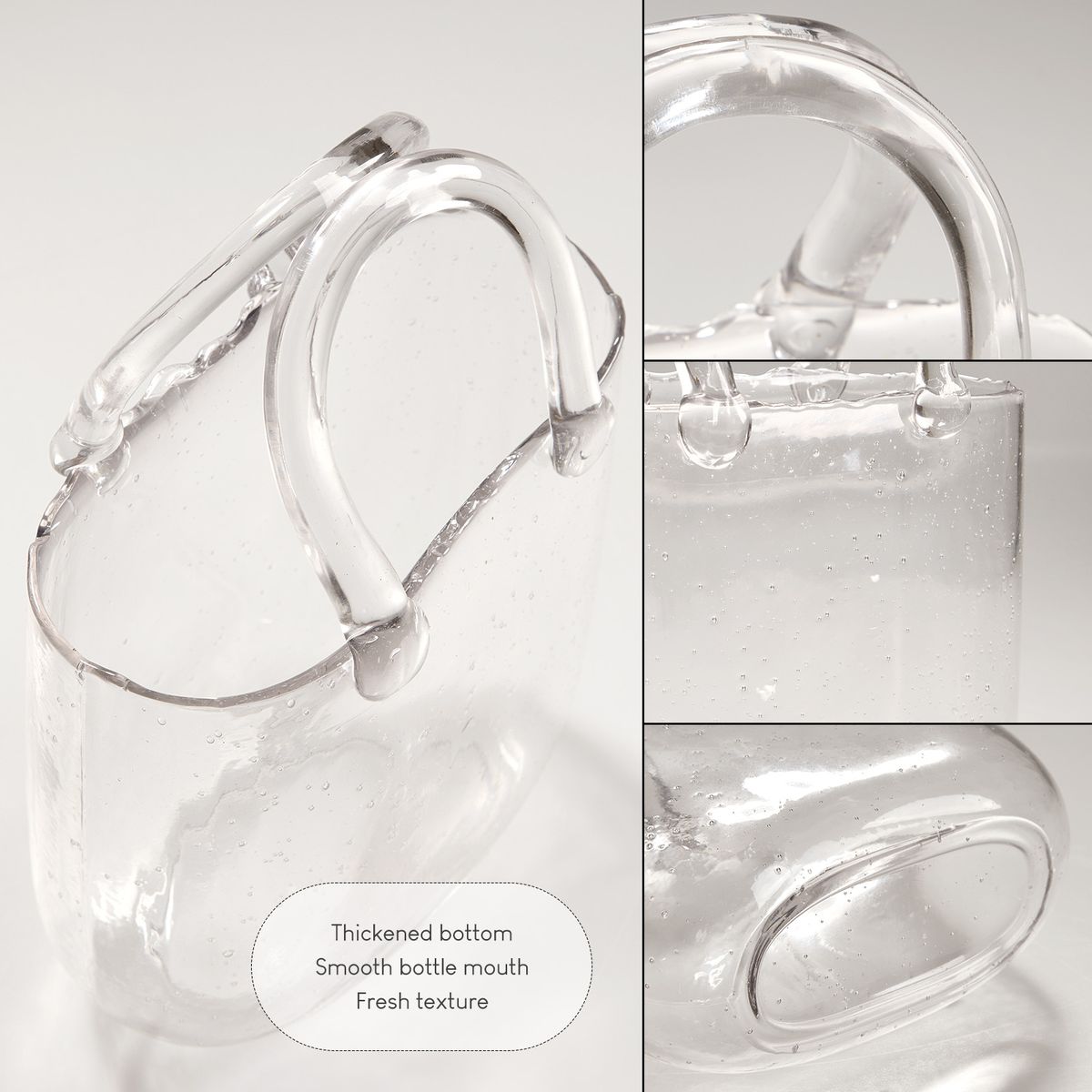 Glass Handbag Flower Vase