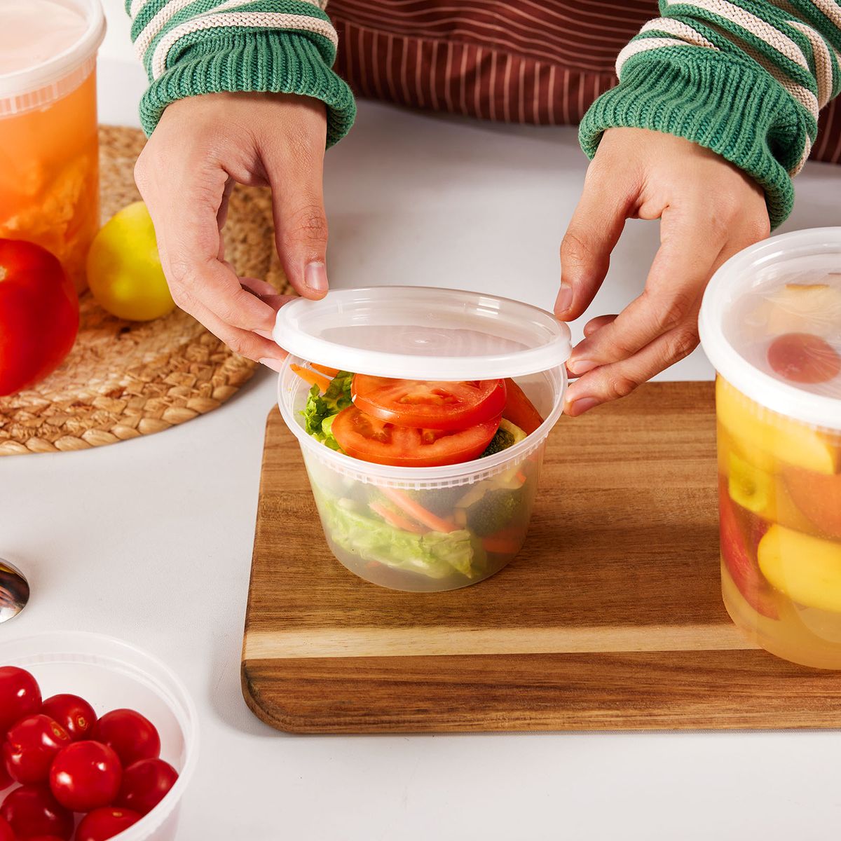 60 Pack Leak-Proof Deli Airtight Food Storage Containers BPA Free
