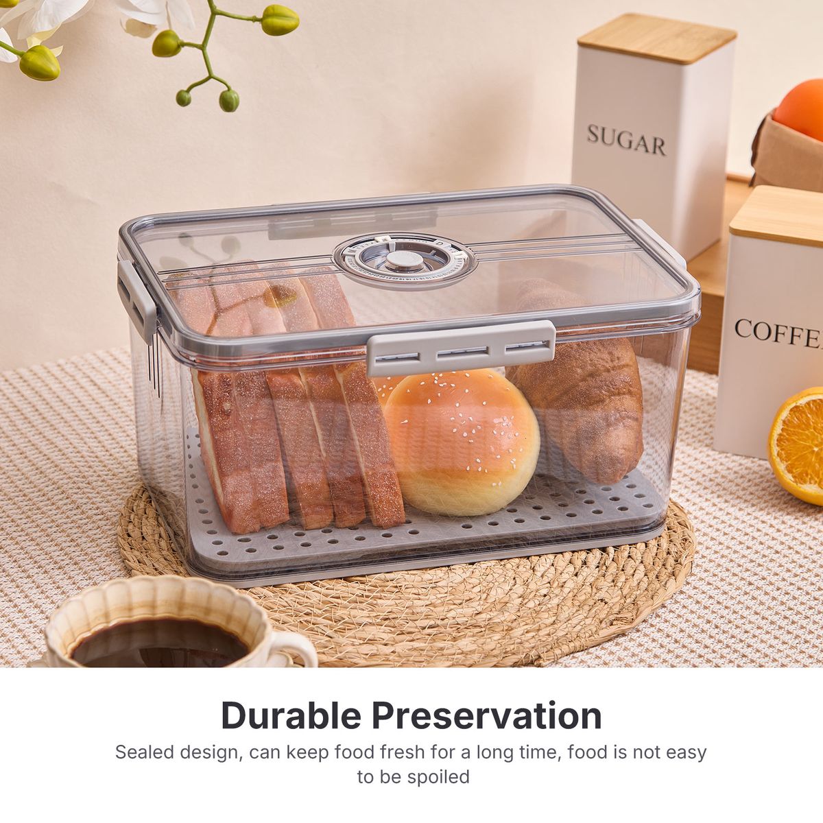 Airtight Bread Container Large Capacity Sourdough Bin