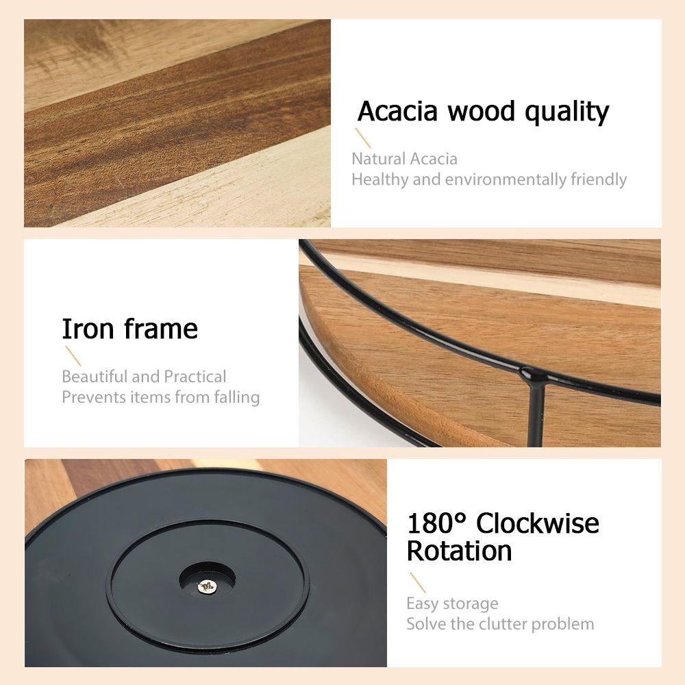 Acacia Wood Countertop Storage Organizer