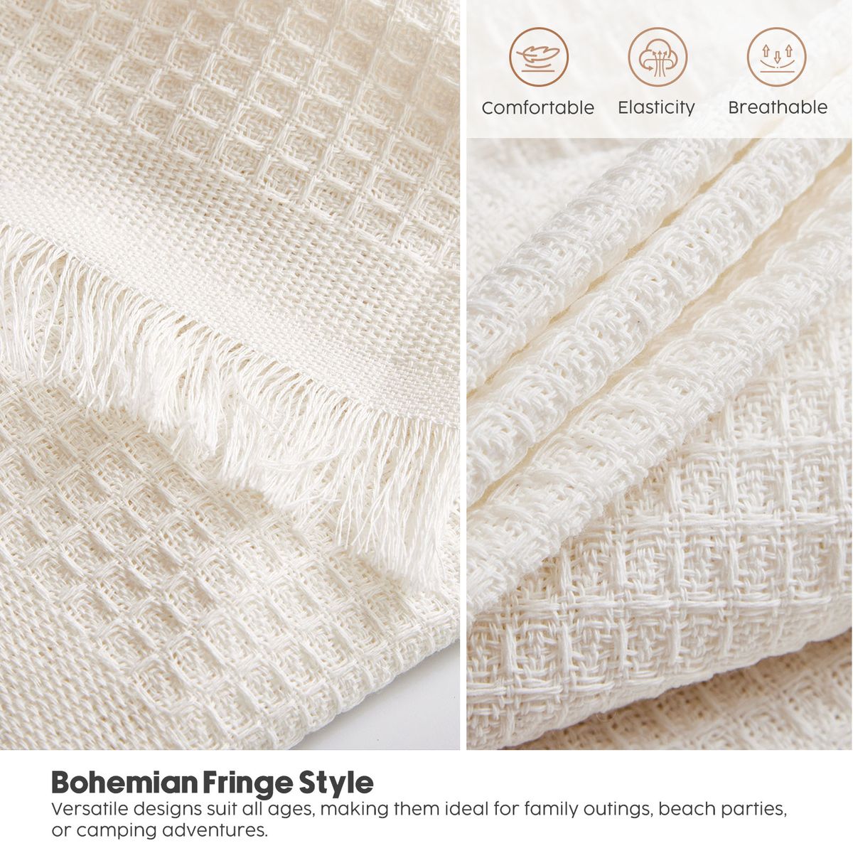Woven Cotton Boho Outdoor Picnic Blanket