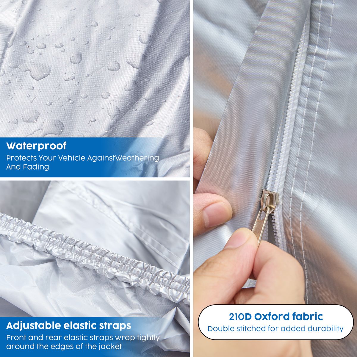 Waterproof Heavy-Duty Car Cover All-Weather Oxford Sun UV Protection