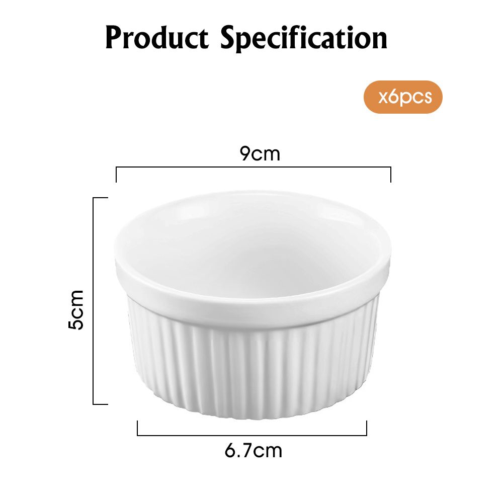 Porcelain Ramekins - 6-Pack