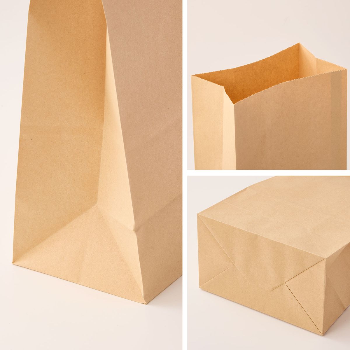 Kraft Paper Lunch Bags - 50 Pack (Medium)