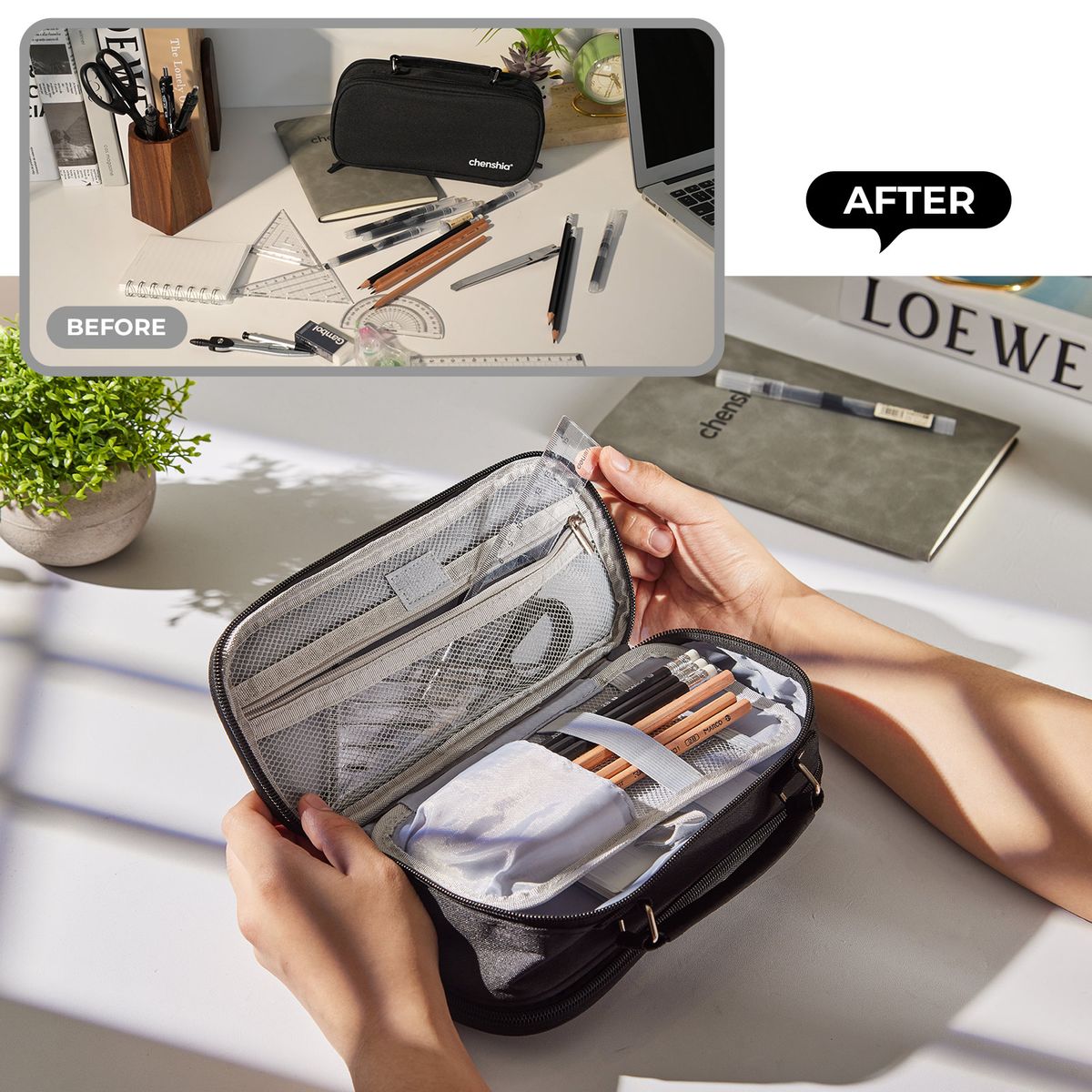 Chenshia Art Pencil Bag - Stationery Organizer