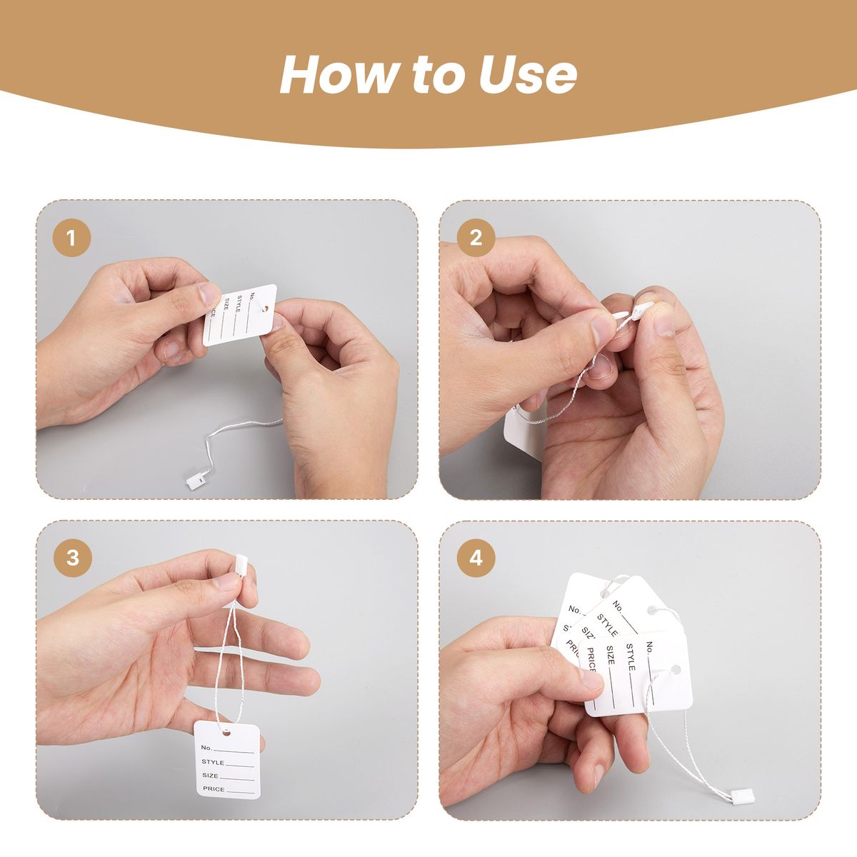 Chenshia 1000pcs Writable Paper Price Tags