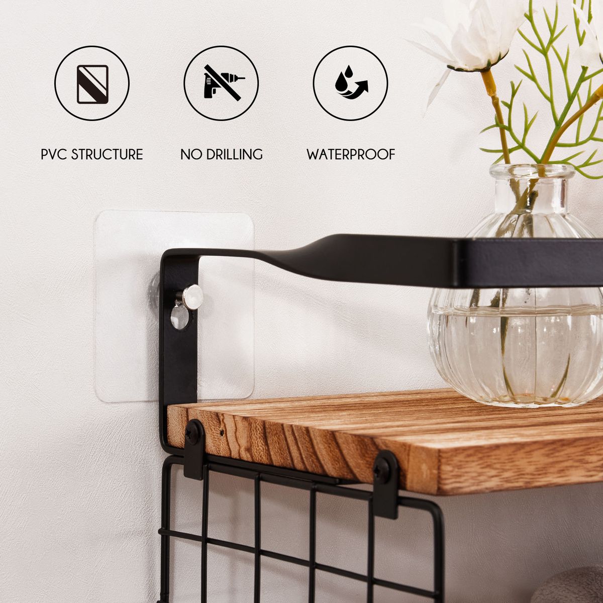 Self-Adhesive Floating Wall Mount Pack