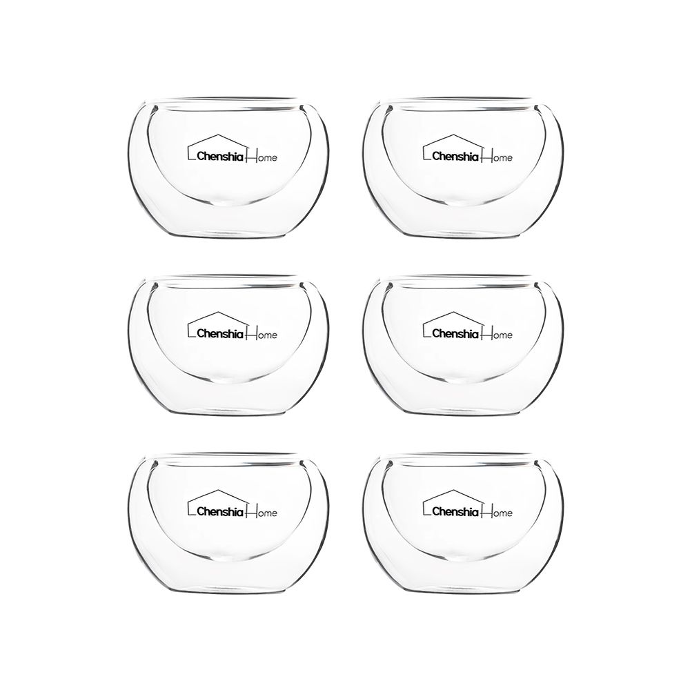 Double Walled Glasses Insulated Espresso Cups - Heat Resistant