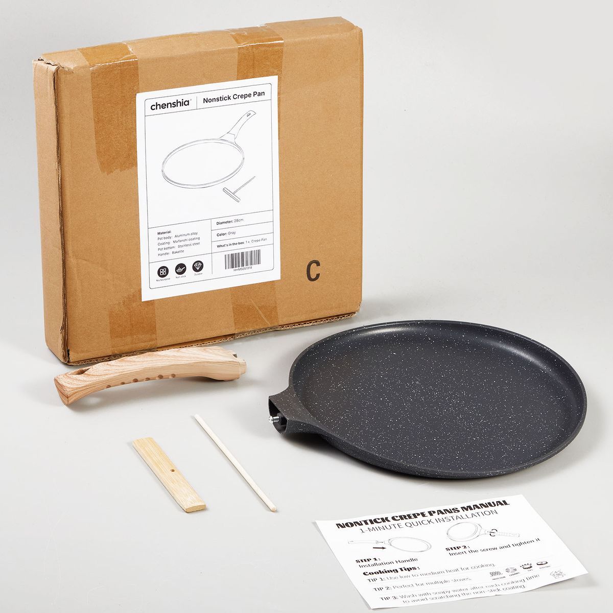 Chenshia 28cm Non-Stick Frying Pan - Pancake & Crepe Pan