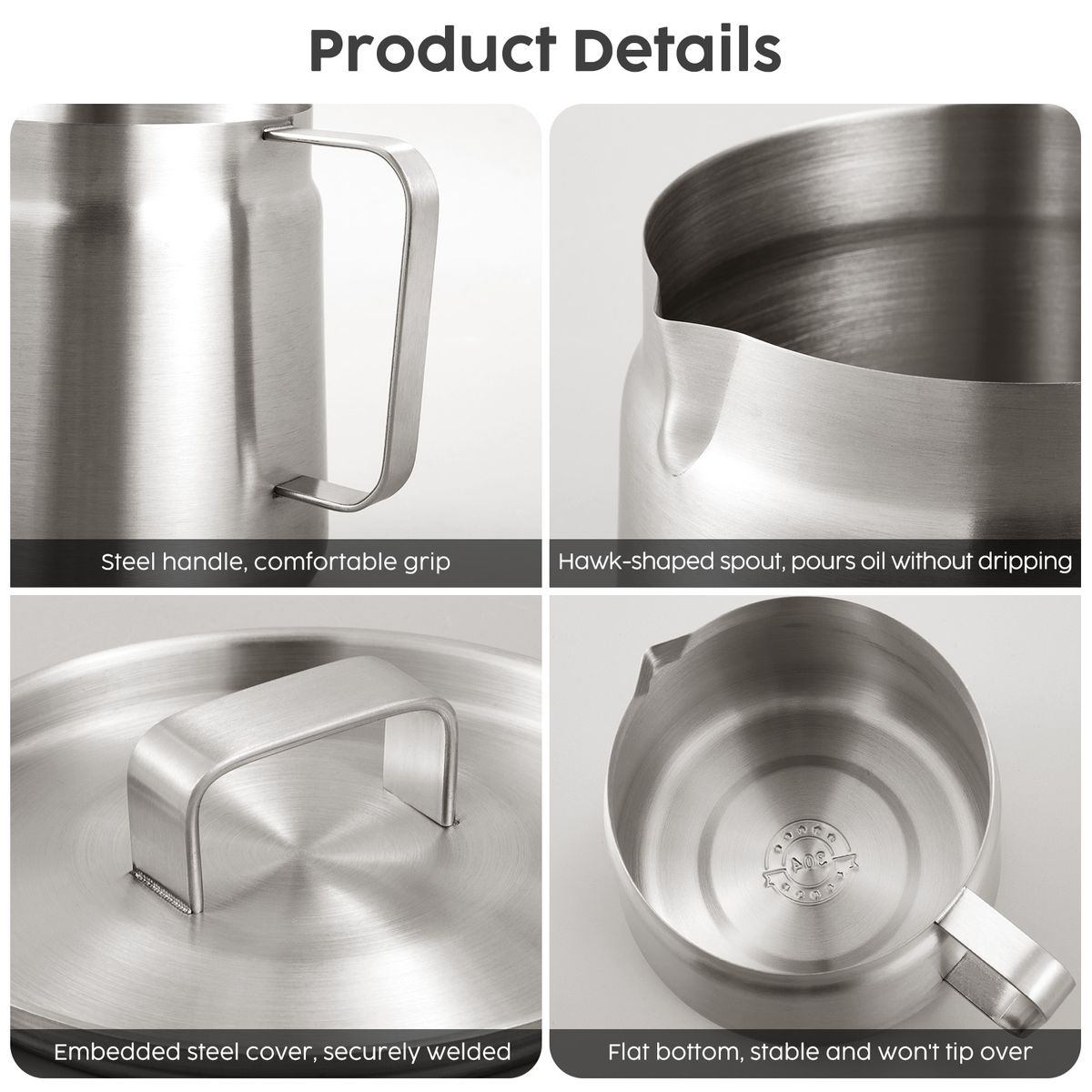 2L Stainless Steel Deep Fryer Pot