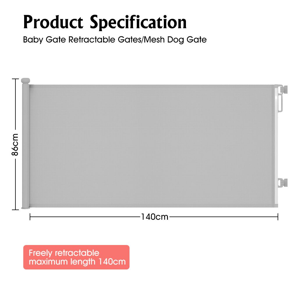 Extra-Wide Retractable Baby and Pet Safety Gate