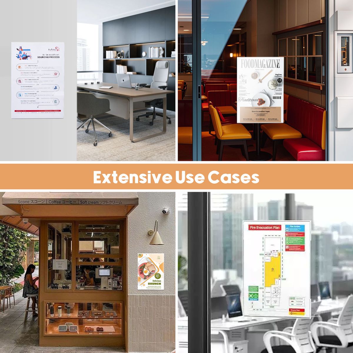 A4 Clear Acrylic Sign Holders (6 Piece)