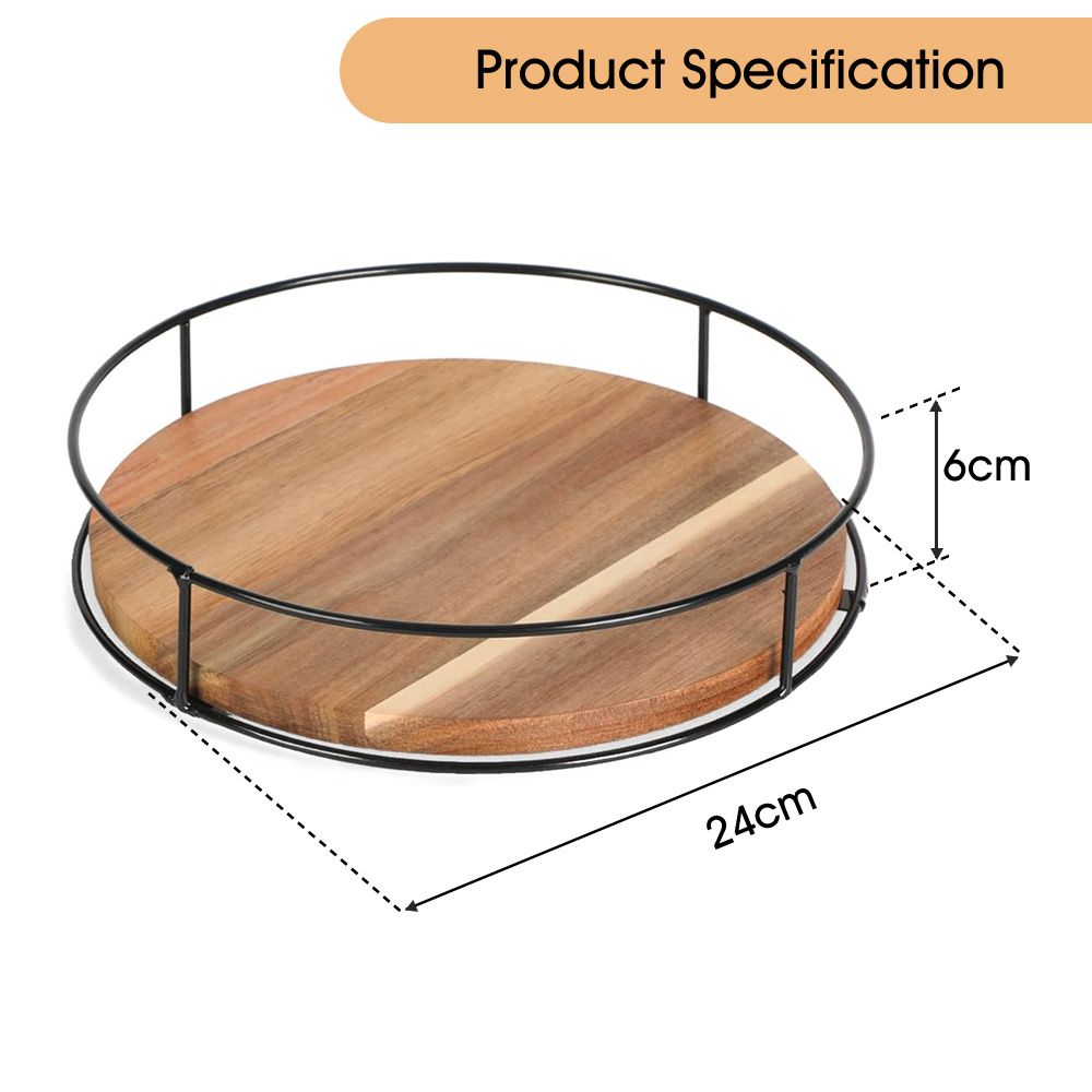 Acacia Wood Countertop Storage Organizer