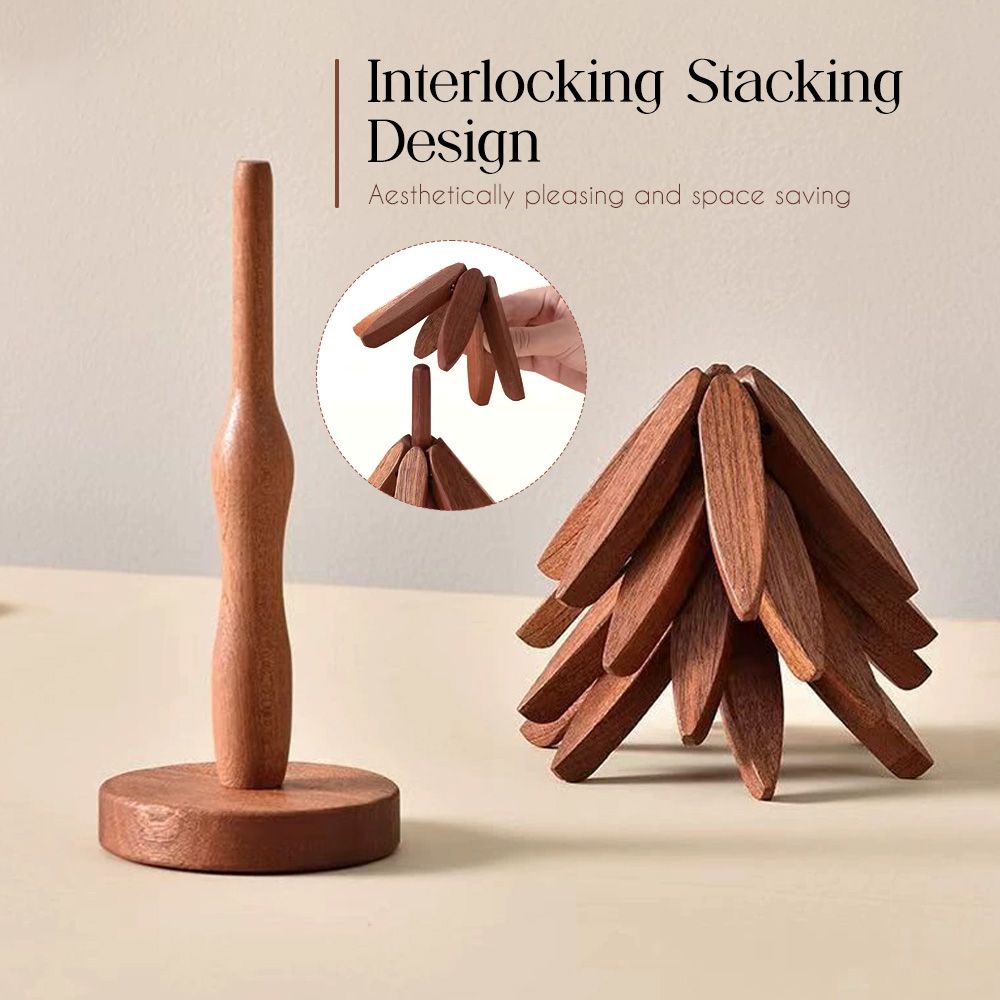 Beech Wood Trivets - 4 Pack