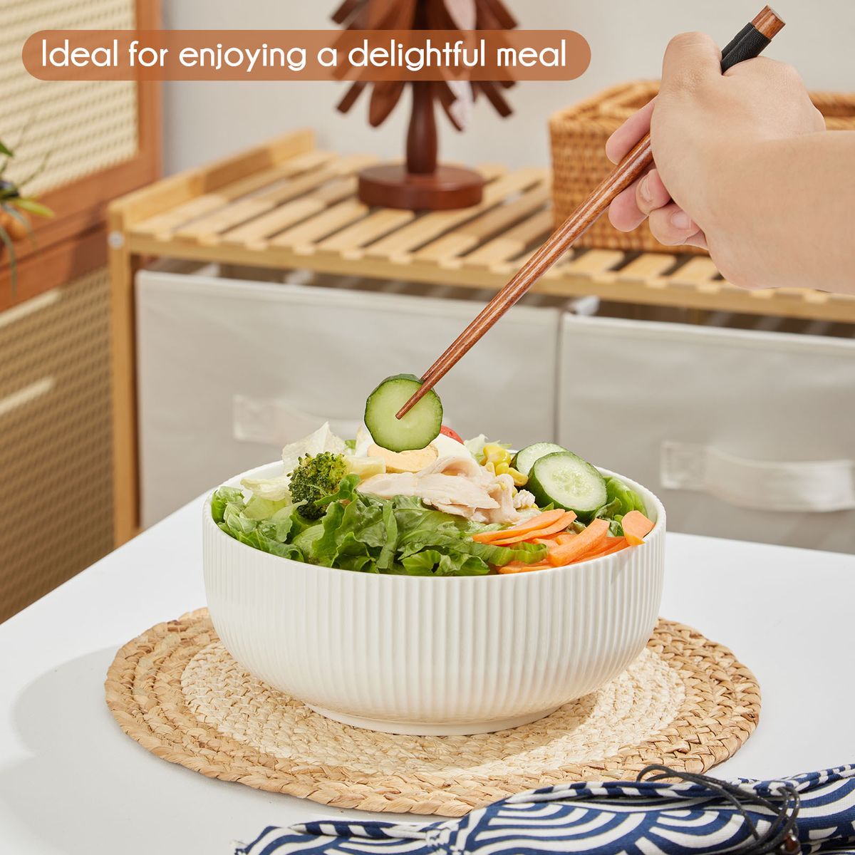 16Pc Ramen Noodle Cutlery Set - Brown