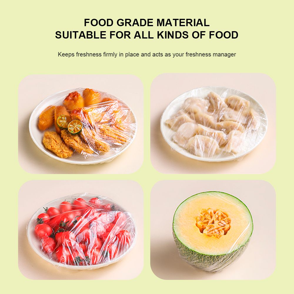 100pcs Reusable Food Storage Bowl Covers Set