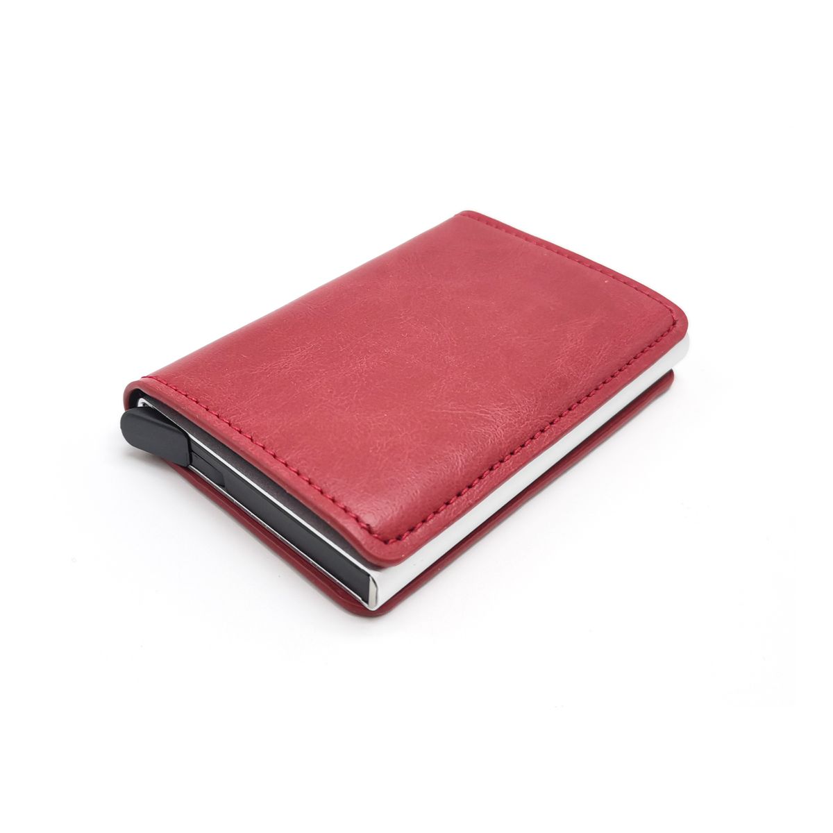 Premium Quality Pop Up Credit Card Holder Wallet RFID Blocking - Grey Python Skin