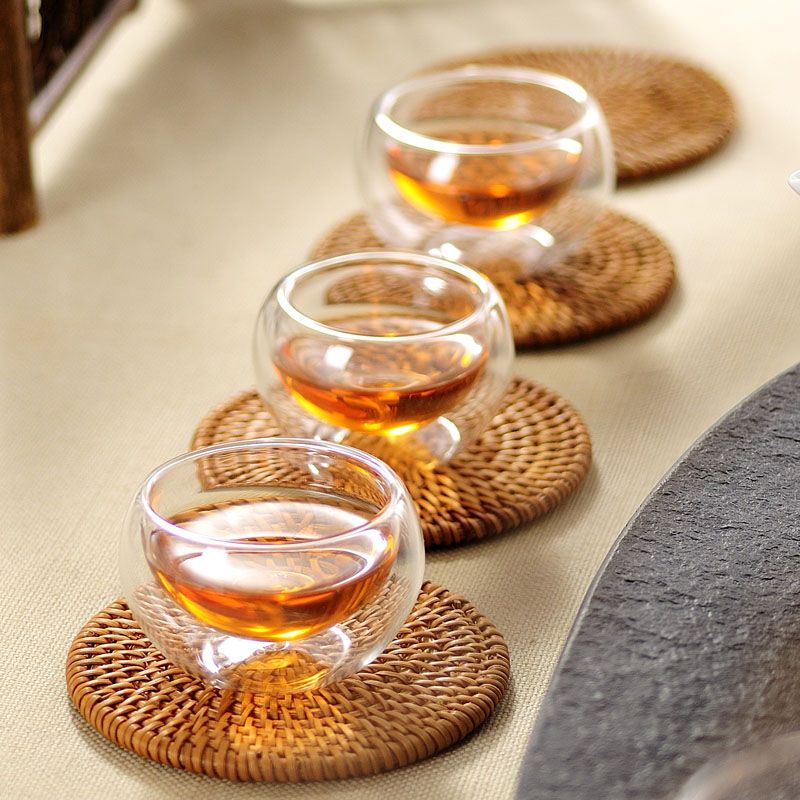 Double Walled Glasses Insulated Espresso Cups - Heat Resistant
