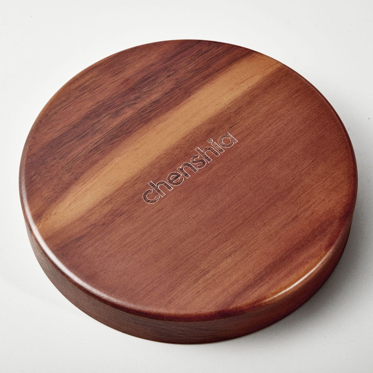 Glass Salad Bowl Set with Acacia Wooden Base & Utensils